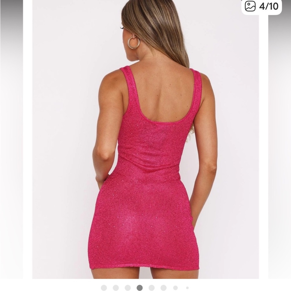 NWT White Fox Boutique Gen Z Love Sequin Knit Mini Dress medium - Picture 3 of 12
